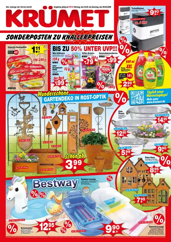 Krümet Sonderposten Katalog in Insingen | SONDERPOSTEN ZU KNALLERPREISEN -  | 2026-05-04T00:00:00.000Z - 2026-05-09T00:00:00.000Z