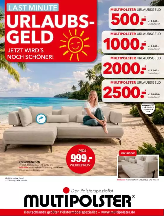 Multipolster Katalog | Urlaubsgeld | 2026-05-05T00:00:00.000Z - 2026-05-30T00:00:00.000Z