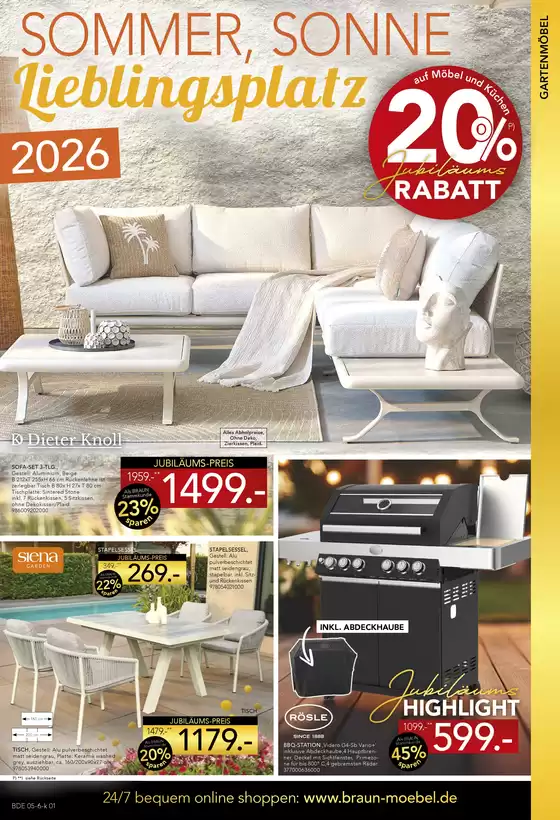 Möbel Braun Katalog | SOMMER, SONNE  | 2026-05-05T00:00:00.000Z - 2026-05-23T00:00:00.000Z