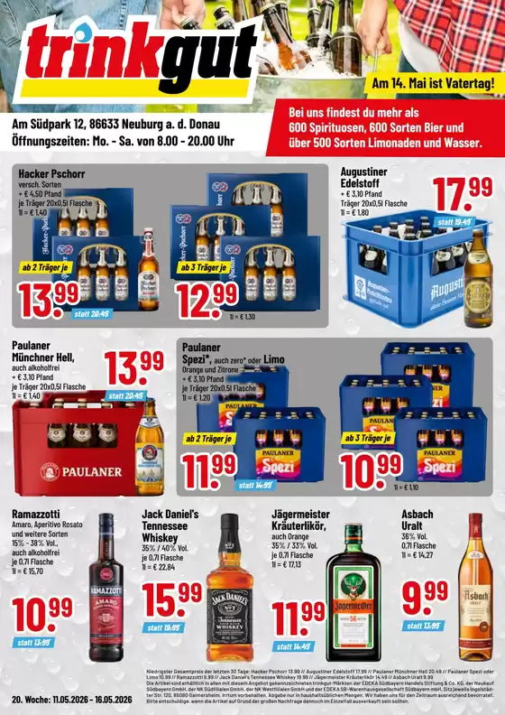 trinkgut Katalog in Markt Berolzheim | Attraktive Sonderangebote für alle | 2026-05-11T00:00:00.000Z - 2026-05-16T00:00:00.000Z