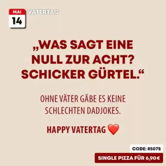 Call a Pizza Katalog | Was Sagt Eine Null Zur Acht? Schicker Gurtel | 2026-05-14T00:00:00.000Z - 2026-05-29T00:00:00.000Z