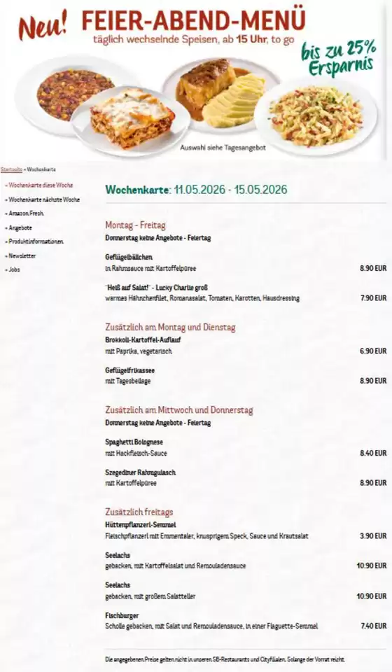 Vinzenzmurr Katalog | Feier - Abend - Menu  | 2026-05-14T00:00:00.000Z - 2026-05-15T00:00:00.000Z