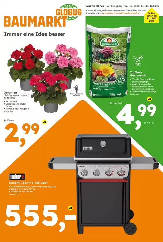 Globus Baumarkt Katalog | Globus Baumarkt prospekt | 2026-05-18T00:00:00.000Z - 2026-05-23T00:00:00.000Z
