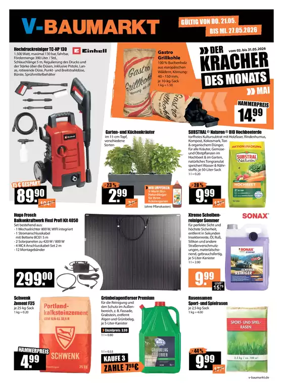 V Baumarkt Katalog | Aktuelle Angebote V Baumarkt | 2026-05-21T00:00:00.000Z - 2026-05-27T00:00:00.000Z