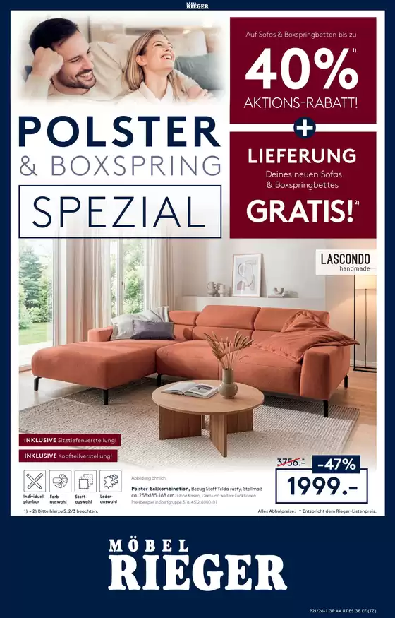 Möbel Rieger Katalog | Unsere besten Deals für Sie | 2026-05-21T00:00:00.000Z - 2026-06-02T00:00:00.000Z