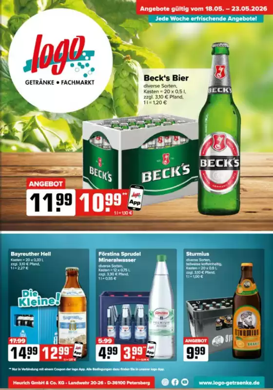 Logo Getränkemarkt Katalog | Jede Woche Erfrischende Angebote! | 2026-05-21T00:00:00.000Z - 2026-05-23T00:00:00.000Z