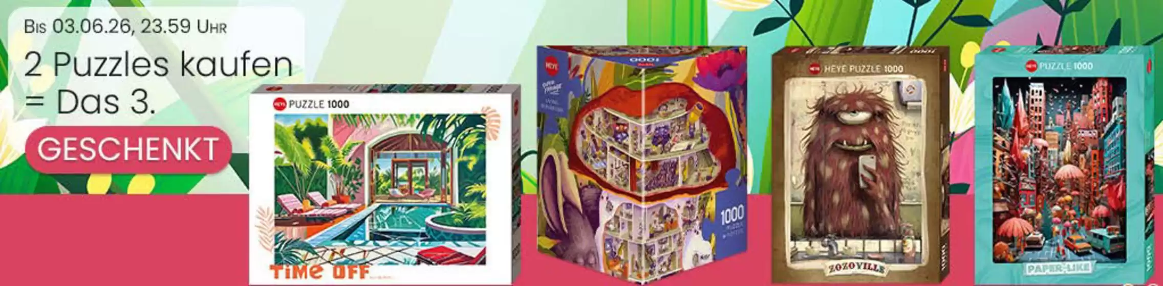 Puzzle.de Katalog | 2 Puzzles Kaufen=Das 3 | 2026-05-21T00:00:00.000Z - 2026-06-03T00:00:00.000Z