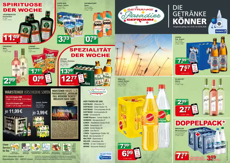 Getränkeparadies Gefromm Katalog | Top-Deals und Rabatte | 2026-05-25T00:00:00.000Z - 2026-05-30T00:00:00.000Z