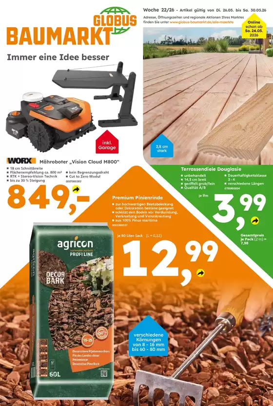 Globus Baumarkt Katalog | Globus Baumarkt prospekt | 2026-05-26T00:00:00.000Z - 2026-05-30T00:00:00.000Z