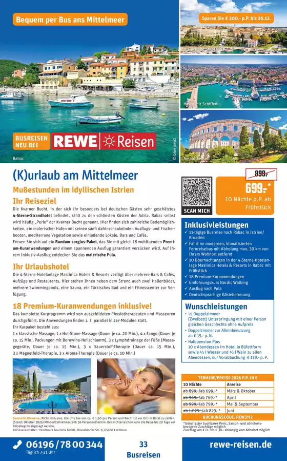 Penny Reisen Katalog in Winningen | PENNY Reisen Prospekt 2025 11 Busreise K Urlaub am Mittelmeer | 2026-03-01T00:00:00.000Z - 2026-10-31T00:00:00.000Z
