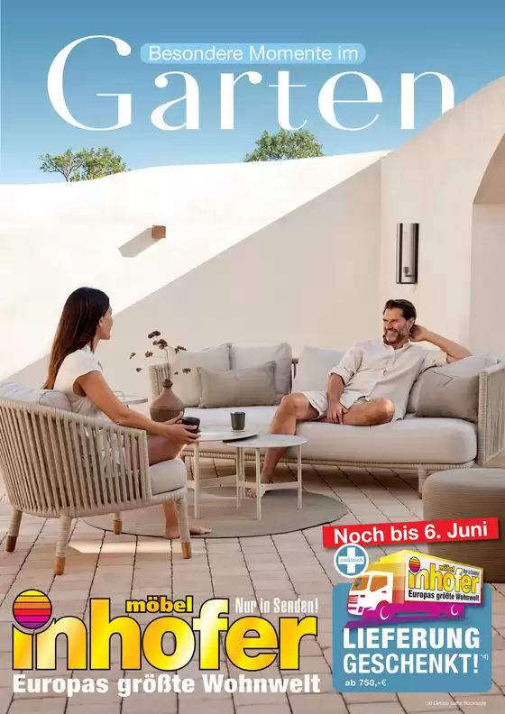 Möbel Inhofer Katalog in Frankenberg (Eder) | Besondere Momente im Garten | 2026-05-25T00:00:00.000Z - 2026-06-06T00:00:00.000Z