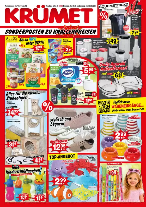 Krümet Sonderposten Katalog | SONDERPOSTEN ZU KNALLERPREISEN  | 2026-05-26T00:00:00.000Z - 2026-05-30T00:00:00.000Z
