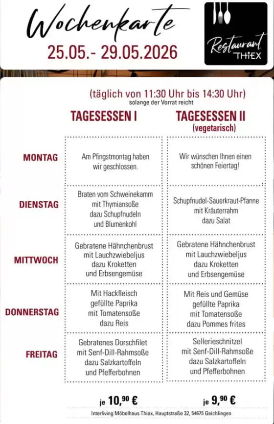 Thiex Katalog | Wochenkarte | 2026-05-26T00:00:00.000Z - 2026-05-29T00:00:00.000Z