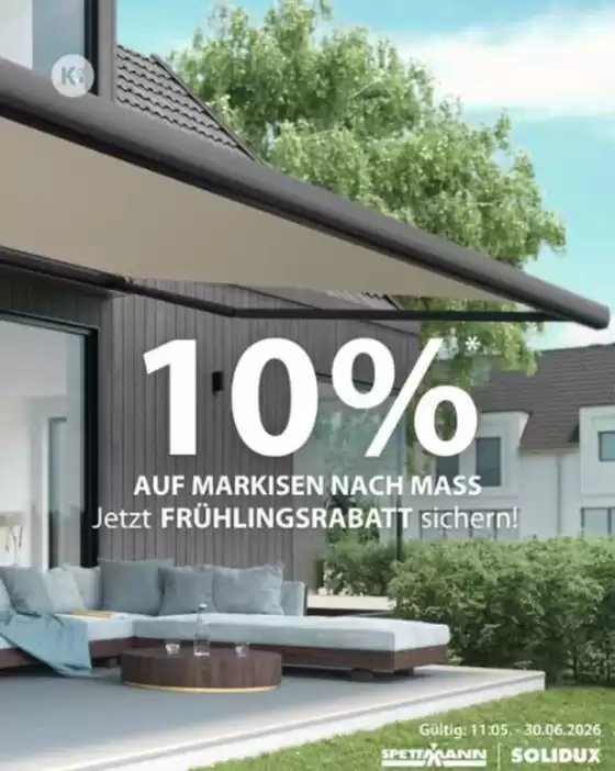 Knutzen Wohnen Katalog | 10% Auf Markisen Nach Mass | 2026-05-26T00:00:00.000Z - 2026-06-30T00:00:00.000Z