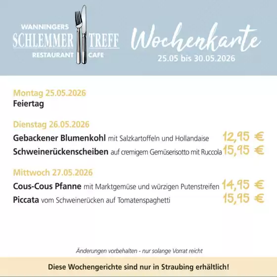 Möbel Wanninger Katalog | Wochenkarte-- | 2026-05-26T00:00:00.000Z - 2026-05-30T00:00:00.000Z