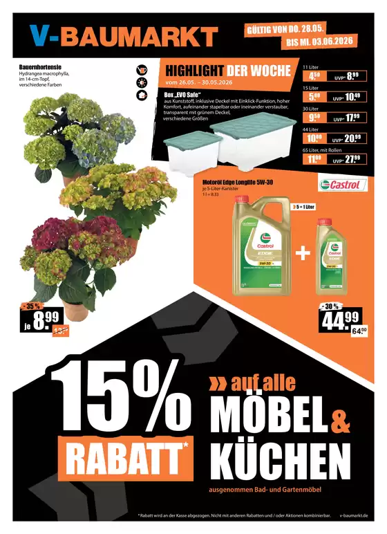 V Baumarkt Katalog | Tolle Rabatte auf ausgewählte Produkte | 2026-05-28T00:00:00.000Z - 2026-06-03T00:00:00.000Z