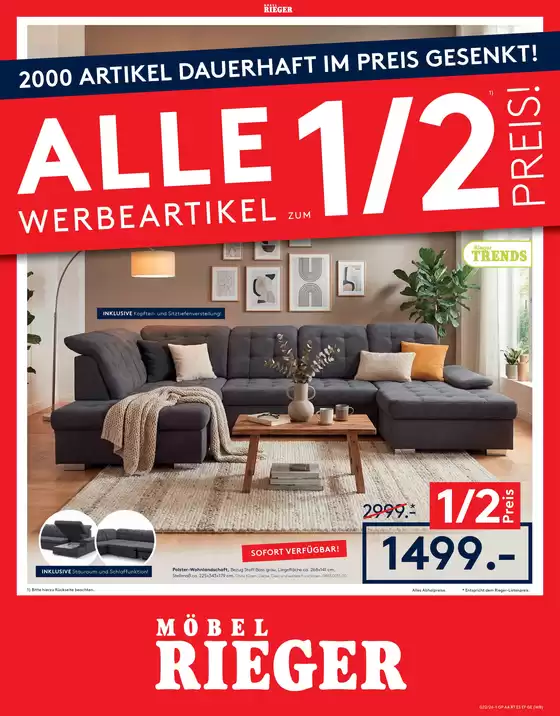 Möbel Rieger Katalog | Tolles Angebot für Schnäppchenjäger | 2026-05-28T00:00:00.000Z - 2026-06-09T00:00:00.000Z