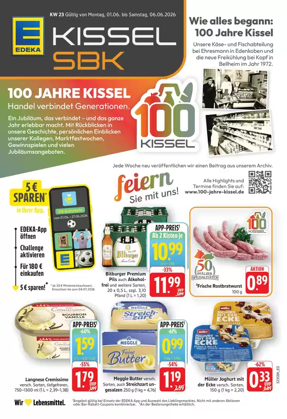 Edeka Kissel SBK Katalog | Edeka Kissel SBK flugblatt | 2026-06-01T00:00:00.000Z - 2026-06-06T00:00:00.000Z