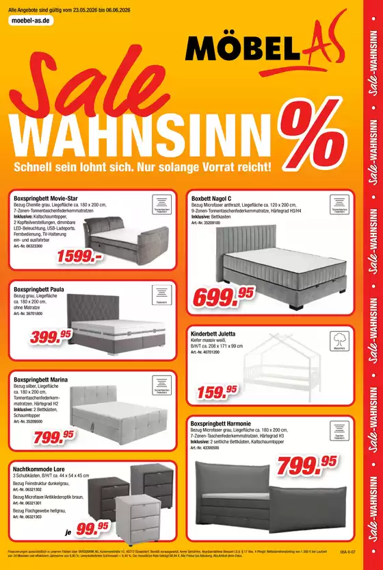 Möbel AS Katalog | Wahnsinn | 2026-05-28T00:00:00.000Z - 2026-06-06T00:00:00.000Z