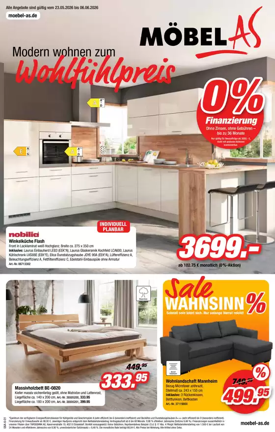 Möbel AS Katalog | Modern wohnen zum Wohlfühlpreis | 2026-05-28T00:00:00.000Z - 2026-06-06T00:00:00.000Z