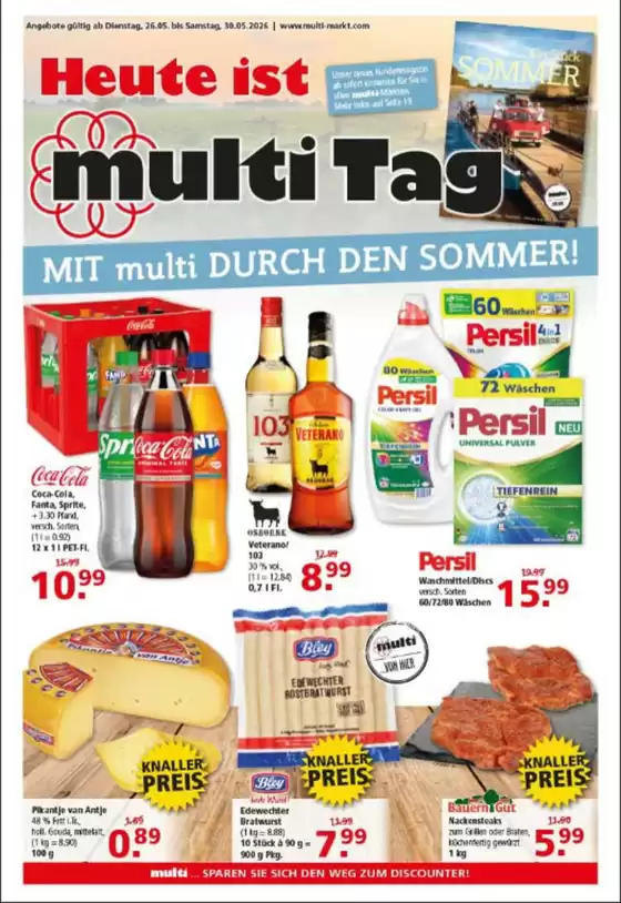 Multi Markt Katalog in Kalletal | Mit Multi Durch Den Sommer! | 2026-05-28T00:00:00.000Z - 2026-05-30T00:00:00.000Z
