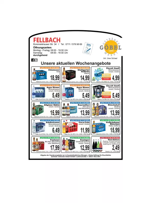 Getränke Göbel Katalog in Breitnau | Angebote für Schnäppchenjäger | 2026-06-01T00:00:00.000Z - 2026-06-13T00:00:00.000Z