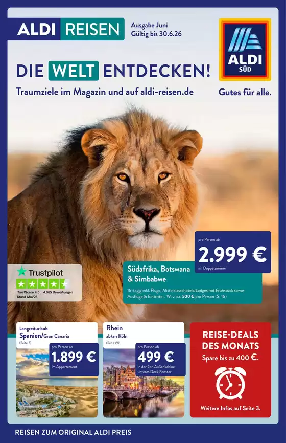 Aldi Süd Reisen Katalog in Breitnau | Unsere besten Angebote für Sie | 2026-06-01T00:00:00.000Z - 2026-06-30T00:00:00.000Z