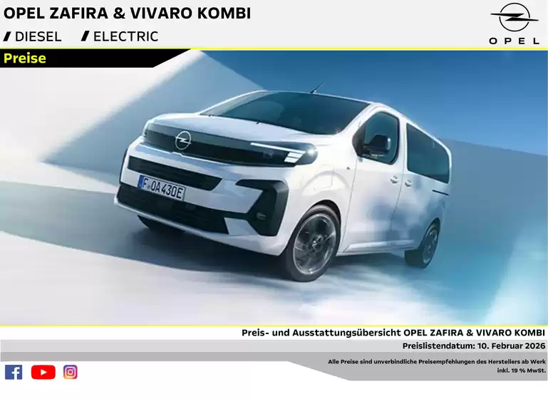 Opel Katalog | Zafira Preisliste Preislistendatum 10Februar2026 | 2026-06-01T00:00:00.000Z - 2027-06-01T00:00:00.000Z