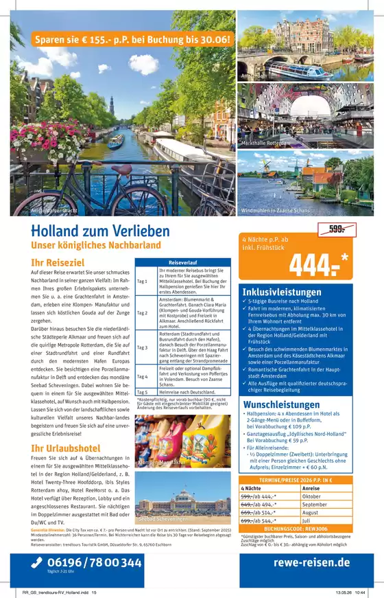 Netto Reisen Katalog in Breitnau | REWE Reisen Prospekt 2026 06 Busreise Holland | 2026-05-30T00:00:00.000Z - 2026-06-30T00:00:00.000Z