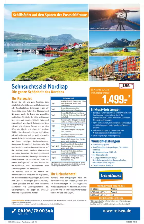 Netto Reisen Katalog in Breitnau | REWE Reisen Prospekt 2026 06 Busreise Nordkap | 2026-07-01T00:00:00.000Z - 2026-08-31T00:00:00.000Z