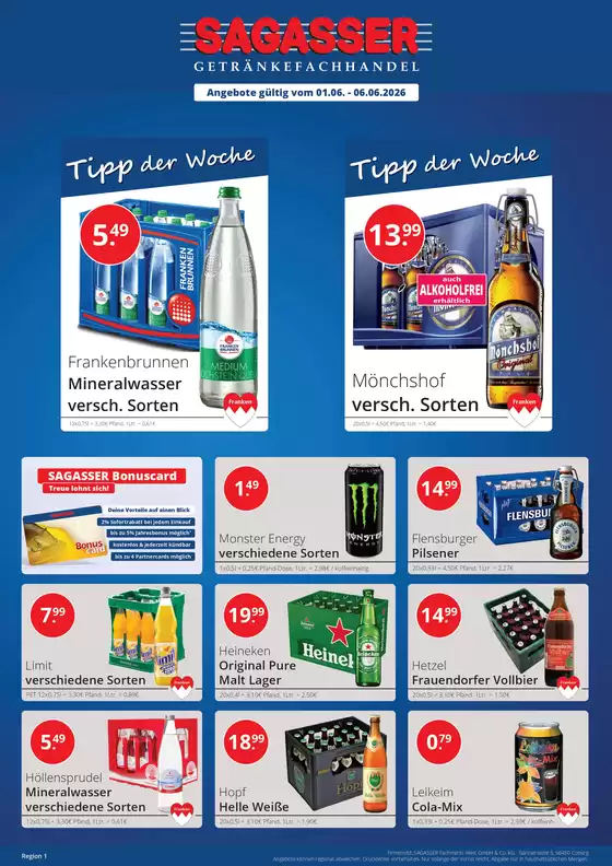 Sagasser Katalog in Plauen | Sagasser flugblatt | 2026-06-01T00:00:00.000Z - 2026-06-06T00:00:00.000Z