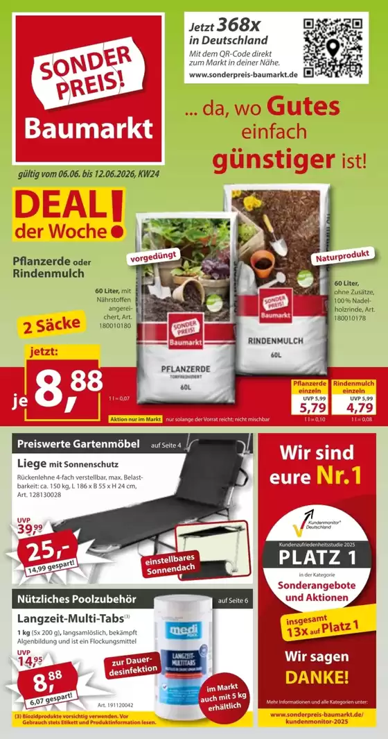 Sonderpreis Baumarkt Katalog | Exklusive Schnäppchen | 2026-06-06T00:00:00.000Z - 2026-06-12T00:00:00.000Z