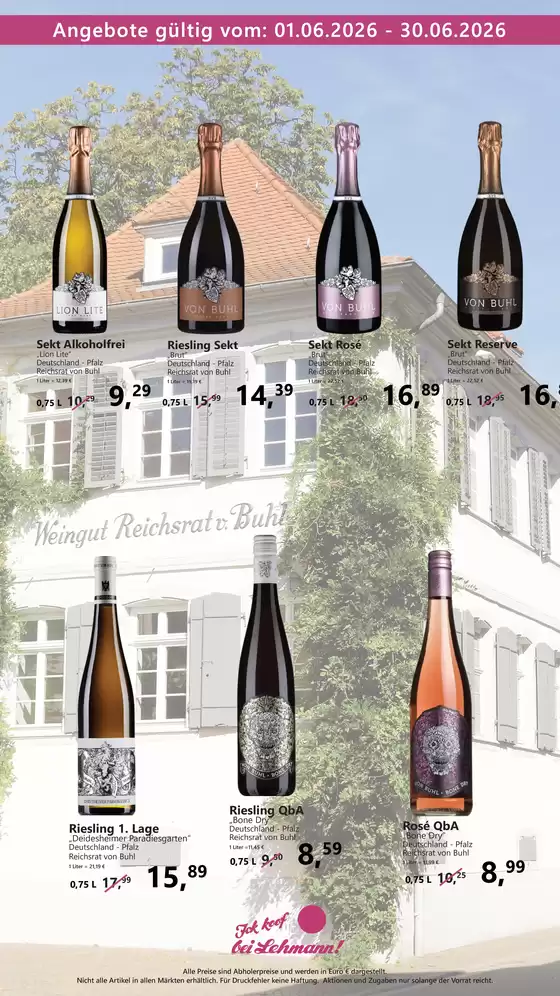 Getränke Lehmann Katalog | Angebote gültig - | 2026-06-01T00:00:00.000Z - 2026-06-30T00:00:00.000Z