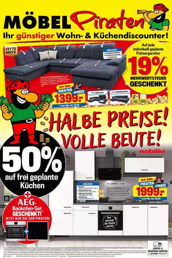 Möbelpiraten Katalog | HALBE PREISE! Volle Beute!  | 2026-06-02T00:00:00.000Z - 2026-06-26T00:00:00.000Z