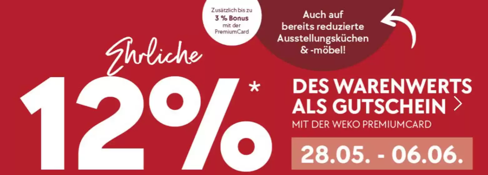 Weko Möbel Katalog | 12% Auf Das Zusatzsortiment | 2026-06-02T00:00:00.000Z - 2026-06-06T00:00:00.000Z