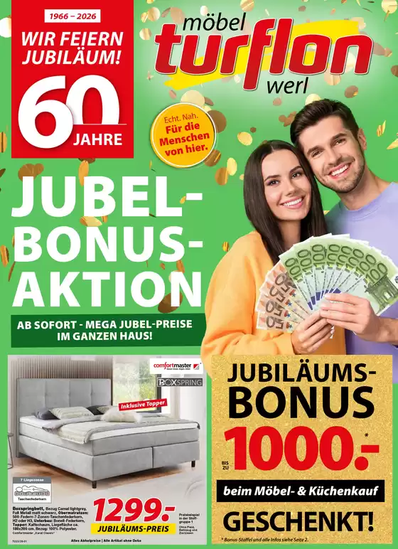 Möbel Turflon Katalog | Jubel Bonus Aktion | 2026-06-02T00:00:00.000Z - 2026-06-06T00:00:00.000Z