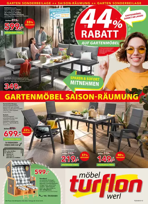 Möbel Turflon Katalog | GARTENMÖBEL SAISON-RÄUMUNG | 2026-06-02T00:00:00.000Z - 2026-06-27T00:00:00.000Z