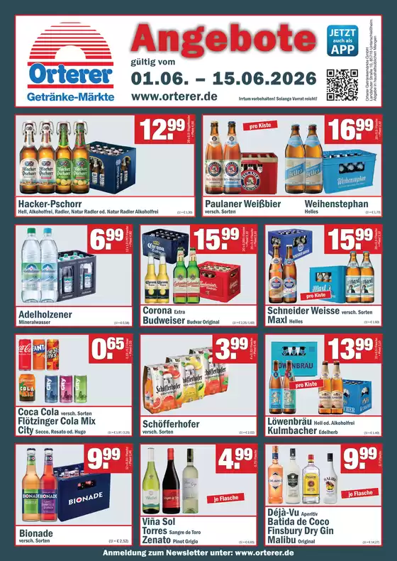 Orterer Getränkemarkt Katalog | Angebote `  | 2026-06-04T00:00:00.000Z - 2026-06-15T00:00:00.000Z