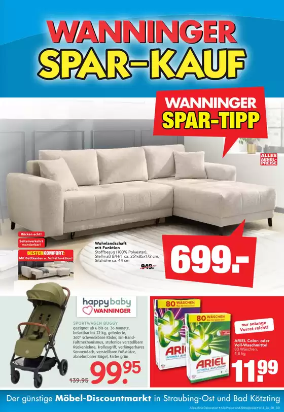 Möbel Wanninger Katalog | Wanninger Spar - Tipp | 2026-06-05T00:00:00.000Z - 2026-06-13T00:00:00.000Z