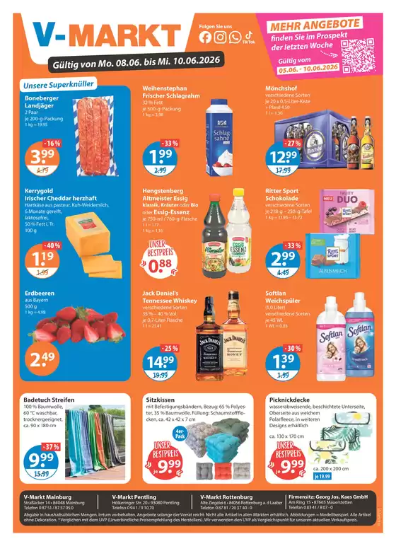 V Markt Katalog | Tolle Rabatte auf ausgewählte Produkte | 2026-06-08T00:00:00.000Z - 2026-06-10T00:00:00.000Z