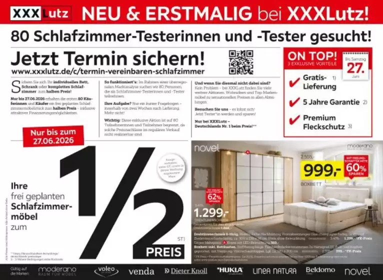 XXXLutz Katalog | Schlafzimmertesterinnen und -tester gesucht | 2026-06-08T00:00:00.000Z - 2026-06-27T00:00:00.000Z