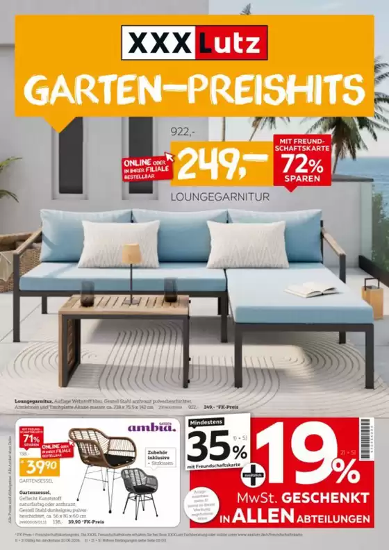 XXXLutz Katalog | Garten-Preishits | 2026-06-08T00:00:00.000Z - 2026-06-20T00:00:00.000Z