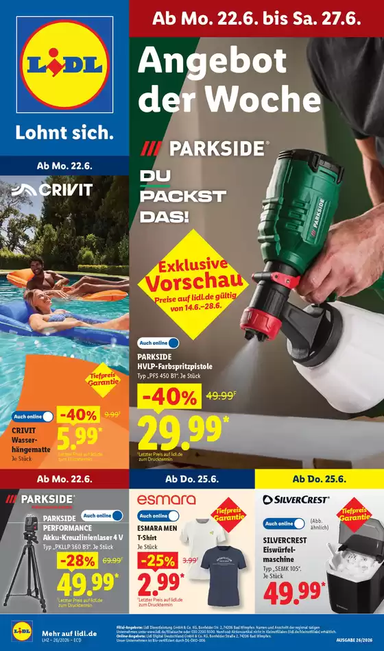 Lidl Katalog | 22.06.2026 27.06.2026 | 2026-06-22T00:00:00.000Z - 2026-06-27T00:00:00.000Z