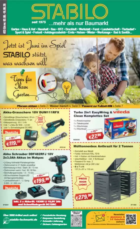 Stabilo Fachmarkt Katalog in Hochdorf-Assenheim | Jetzt ist Juni im Spiel STABILO stützt, was wachsen will | 2026-06-08T00:00:00.000Z - 2026-06-16T00:00:00.000Z