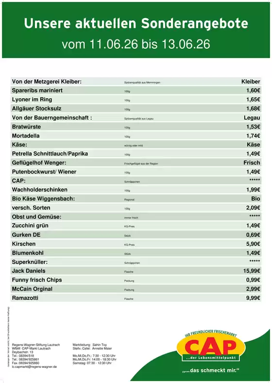 CAP Markt Katalog in Liebstadt | Große Auswahl an Angeboten | 2026-06-11T00:00:00.000Z - 2026-06-13T00:00:00.000Z