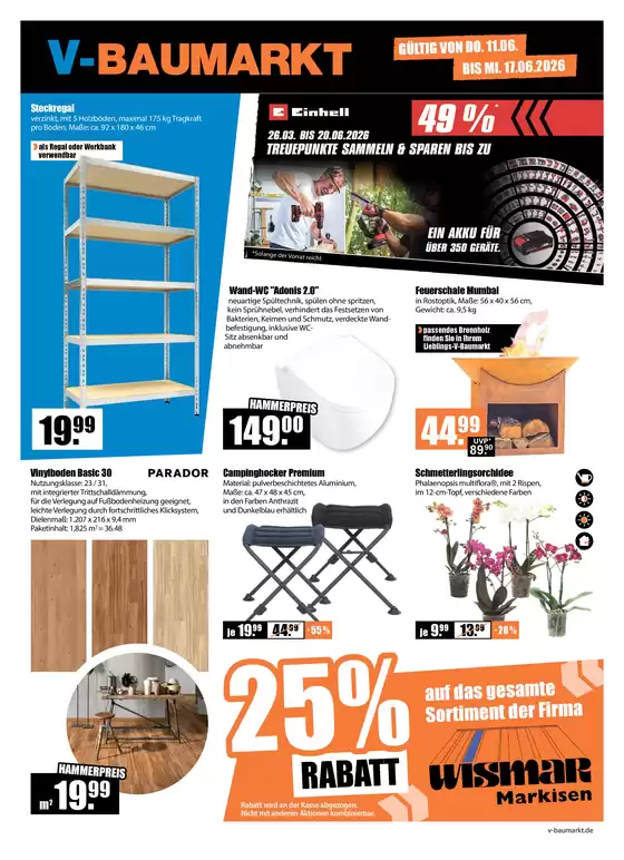 V Baumarkt Katalog in Essenbach | Aktuelle Sonderaktionen | 2026-06-11T00:00:00.000Z - 2026-06-17T00:00:00.000Z