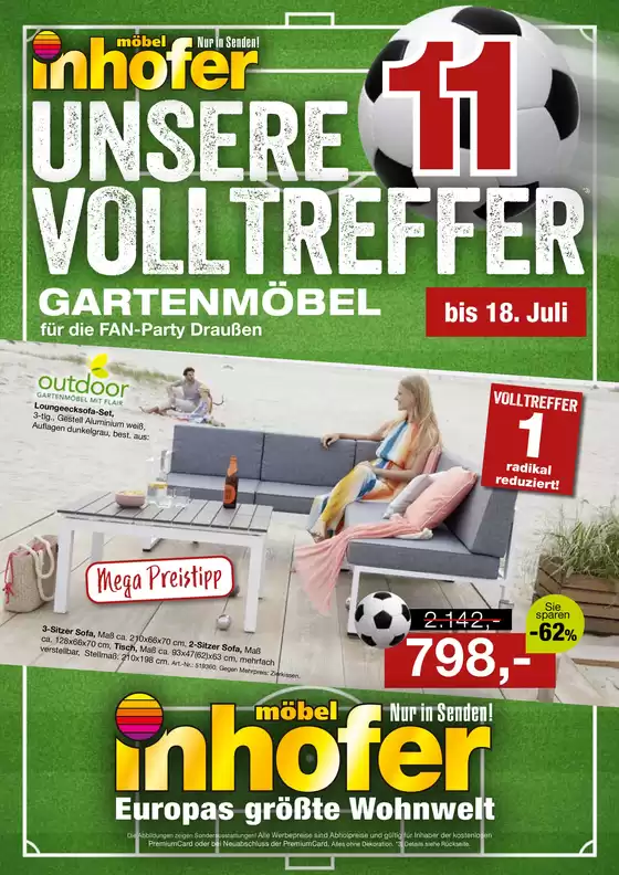 Möbel Inhofer Katalog in Ilshofen | UNSERE VOLLTREFFER - GARTENMÖBEL | 2026-06-11T00:00:00.000Z - 2026-07-18T00:00:00.000Z