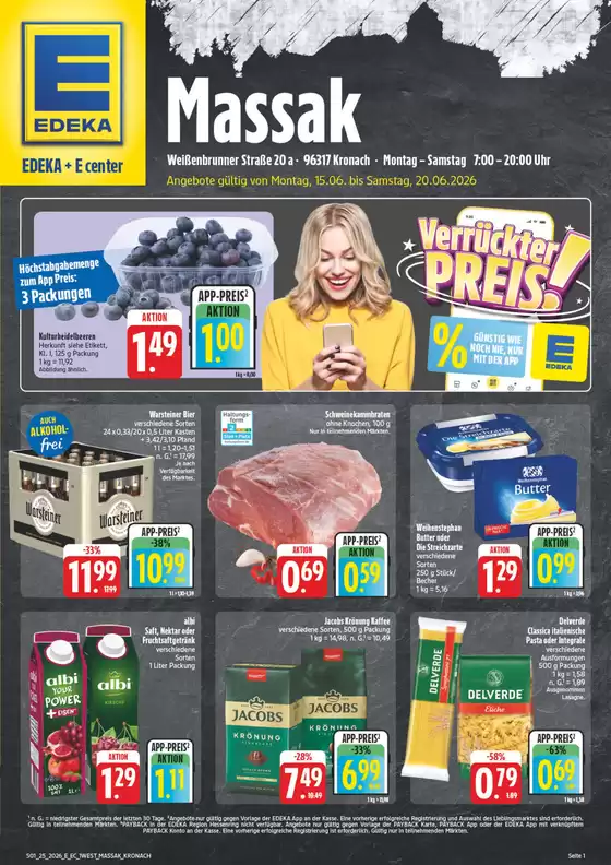 EDEKA Prospekt in Kronach | NativeX EDEKA Nordbayern KW25 | 2026-06-14T00:00:00.000Z - 2026-06-20T00:00:00.000Z
