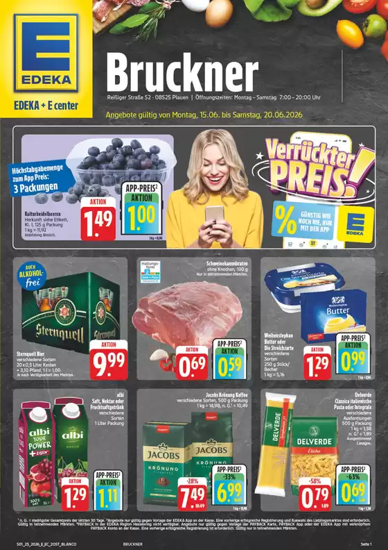 EDEKA Prospekt in Plauen | NativeX EDEKA Nordbayern KW25 | 2026-06-14T00:00:00.000Z - 2026-06-20T00:00:00.000Z