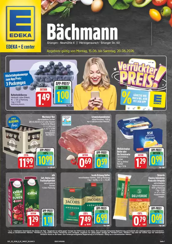 EDEKA Prospekt in Erlangen | NativeX EDEKA Nordbayern KW25 | 2026-06-14T00:00:00.000Z - 2026-06-20T00:00:00.000Z